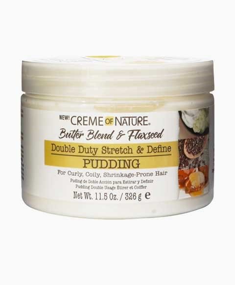 Creme Of Nature Butter Blend & Flaxseed Double Duty Stretch & Define Pudding 11.5Oz