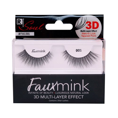 Faux Mink Eyelashes Natural Look Tapered Point 3D Multi Layer Effect