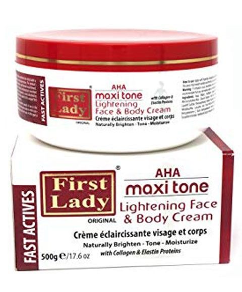 First Lady Orignal Maxi Tone Lightening Face & Body Cream 500g/17.6oz