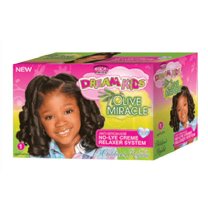 African Pride Dream Kids Olive Miracle No-Lye Creme Relaxer System -1 Application
