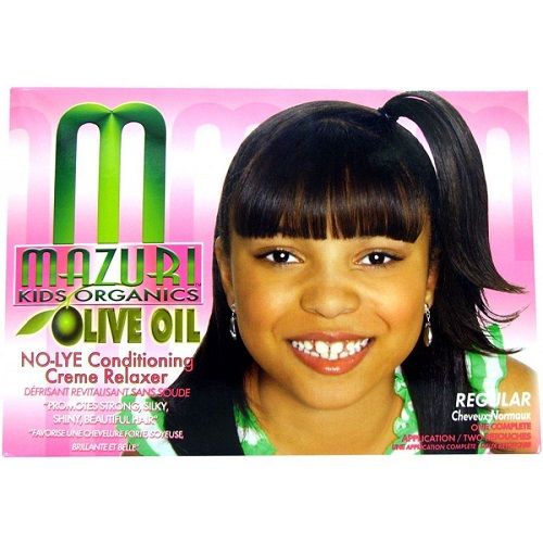 Mazuri Kids Organics Olive Oil No-Lye Conditioning Creme Relaxer - Regular Strength One Complete Application