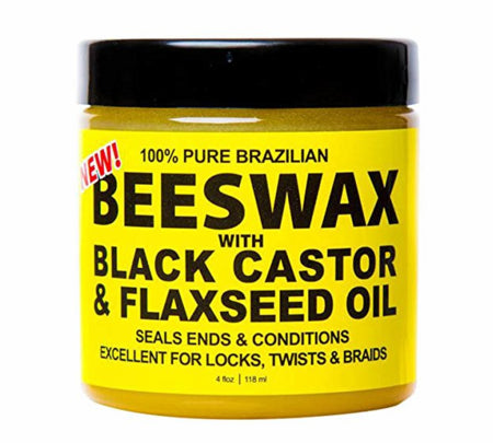 Eco 100% Pure Brazilian Black Castor & Flaxseed Oil Beeswax 118ml/4oz