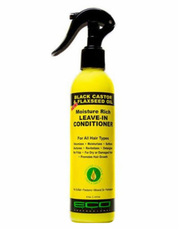 Eco Styler Black Castor & Flaxseed Oil Moisture Rich Leave-In Conditioner 8oz/236ml