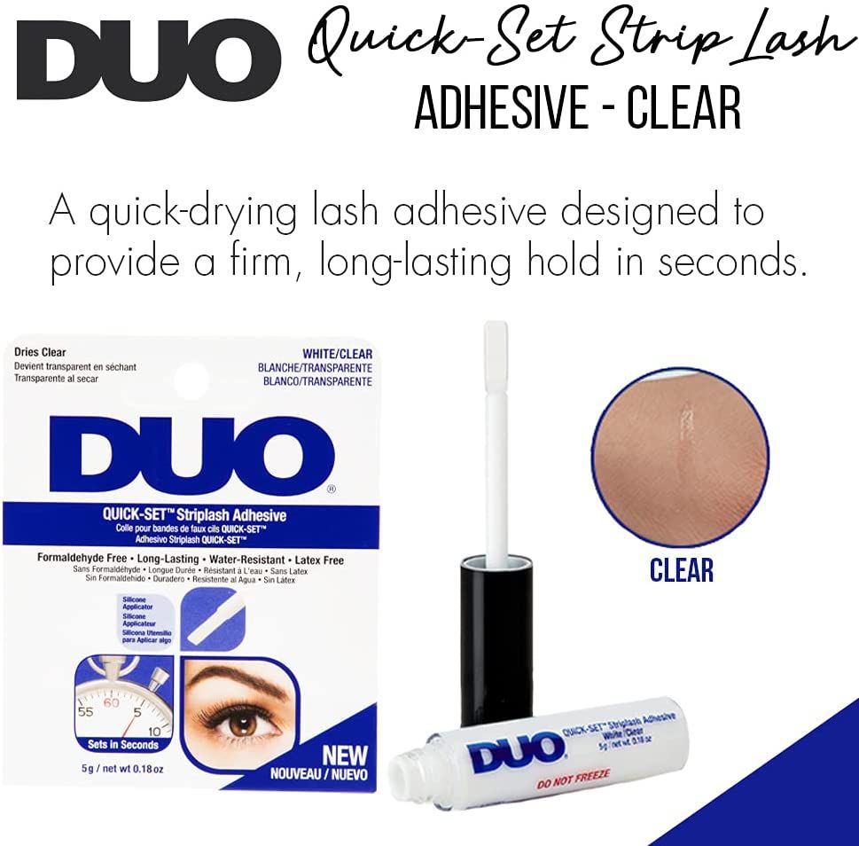 DUO QUICK -SET STRIPLASH ADHESIVE DO NOT FREEZE WHITE /CLEAR