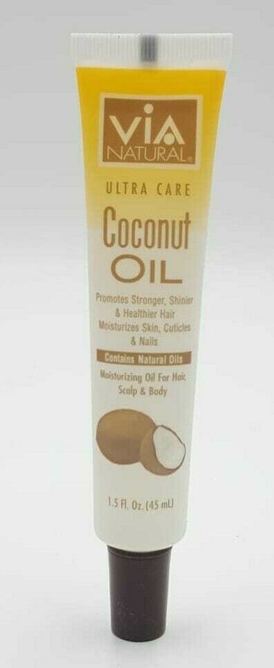 Via Natural Coconut Oil Promotes Healthy Hair Scalp Moisturizer 1.5oz