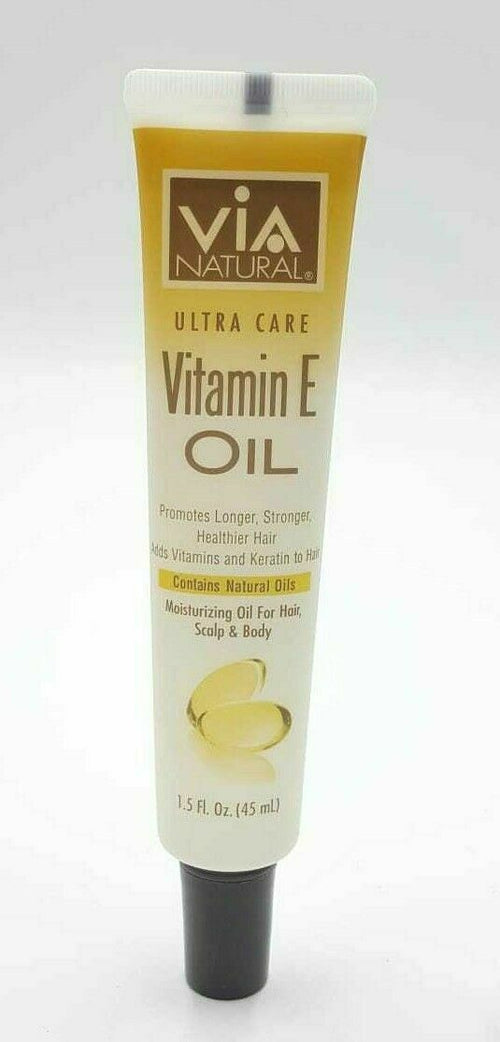 Via Natural Vitamin E Oil Promotes Healthy Hair Scalp Moisturizer 1.5oz