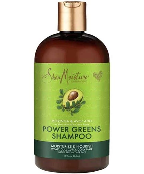 Shea moisture moringa & avocado power greens Shampoo 13 fl.oz/384 g
