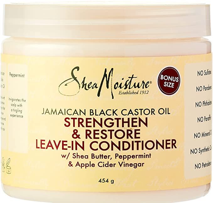 shea moisture jamacian black castor oil leave in conditioner 16oz/454g
