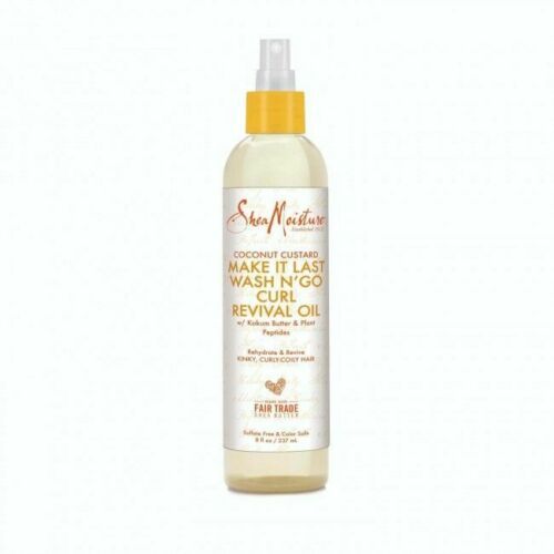 Shea Moisture Coconut Custard Make It Last Wash N Go Curl Revival oil 8floz/ 237ml