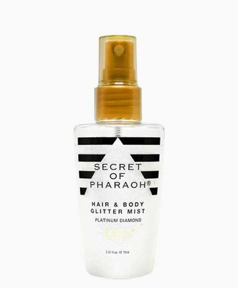 EBIN Secret of Pharaoh Hair & Body Glitter Mist 2.37 fl.oz/70 ml -Platinum Diamond