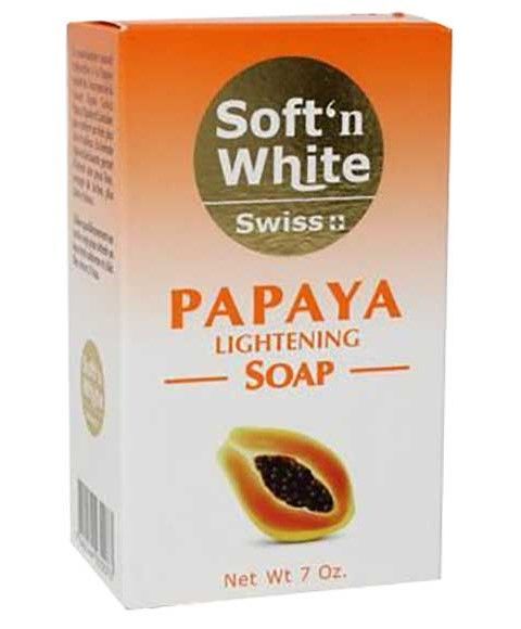 Soft'N White Swiss Papaya Lightening  Soap 200 gm/ 7oz