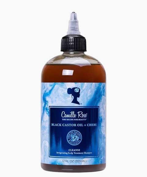 Camille Rose Black Caster Oil + Chebe Cleanse Invigorating Scalp Treatment Shampoo- 355ml/12 fl.oz