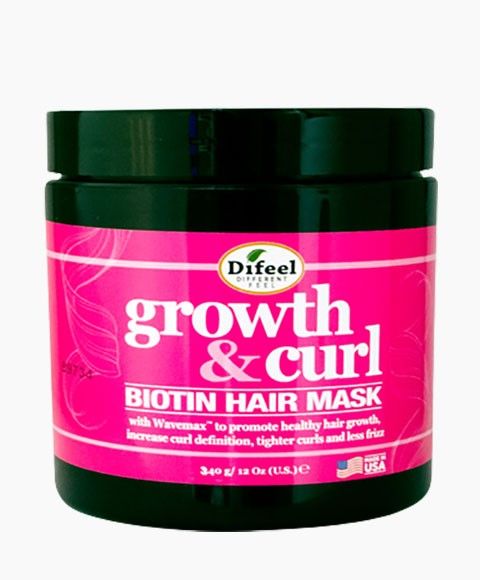 Difeel Growth & Curl Biotin Hair Mask-340 gm/12 Oz