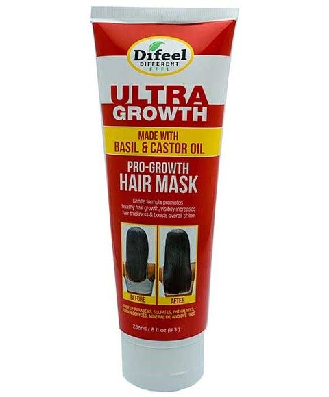 Difeel Ultra Growth  Hair Mask with Basil & Caster Oil-236 ml/8 fl.oz