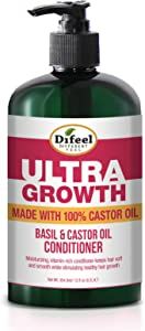 Difeel Ultra Growth Conditioner with Basil & Caster Oil-354.9 ml/12 fl.oz