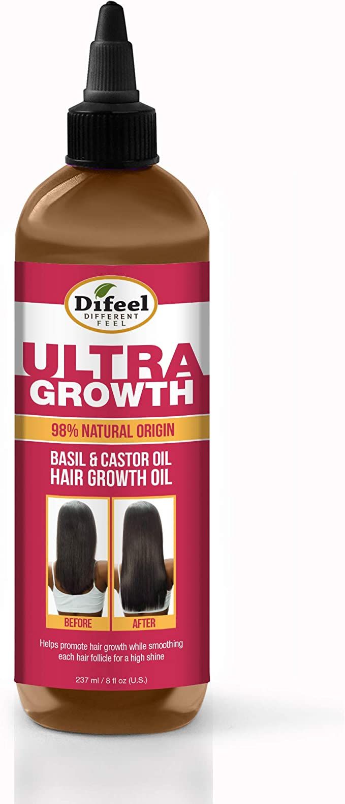 Difeel Ultra Growth Hair Growth Oil with Basil & Caster Oil-177 ml/6 fl.oz