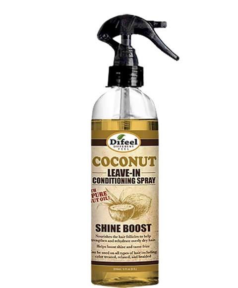 Difeel Shine Boost Leave-in-Conditioning Spray with Coconut -177ml/ 6 fl.oz
