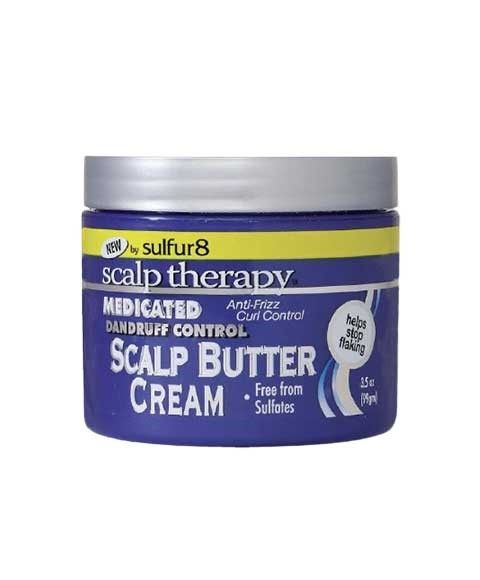 Sulfur8 Medicated Dandruff Control Scalp Butter Cream - 99 gm/3.5 oz
