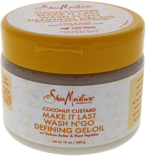 Shea Moisture  Coconut Custard Make It Last Wash N' Go Defining Gel  Oil  - 340 gm/12 oz