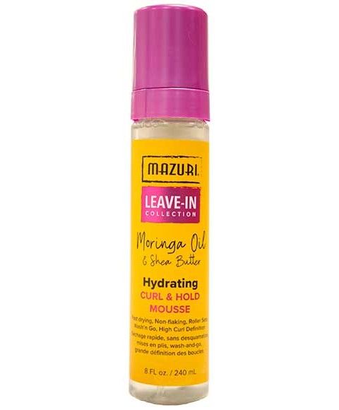 Mazuri Moringa Oil & Shea Butter Hydrating Curl & Hold Mousse-240 ml/8 fl.oz