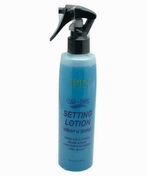 EBIN New York Curl & Twist Setting Lotion Wrap N Shine -250 ml/8.5 fl. Oz