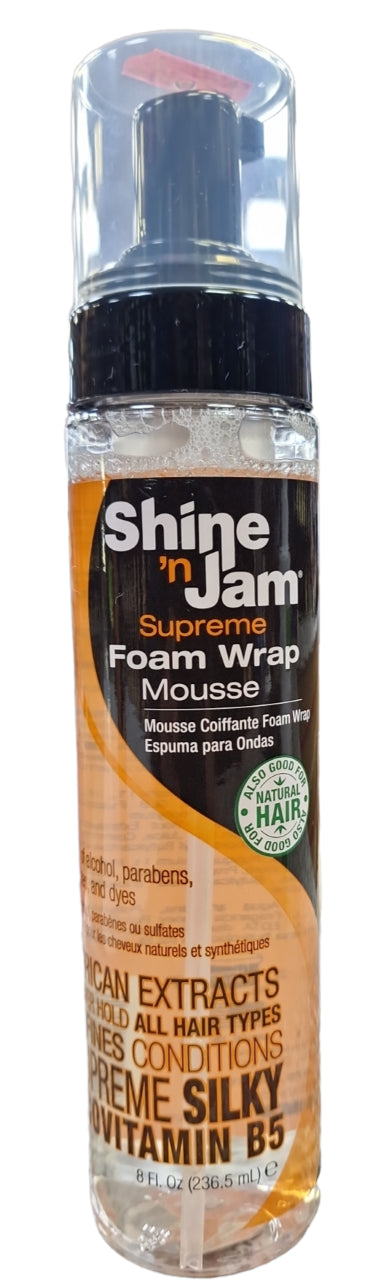 Shine 'n Jam  Supreme Foam Wrap Mousse-236.5 ml/8 fl.oz