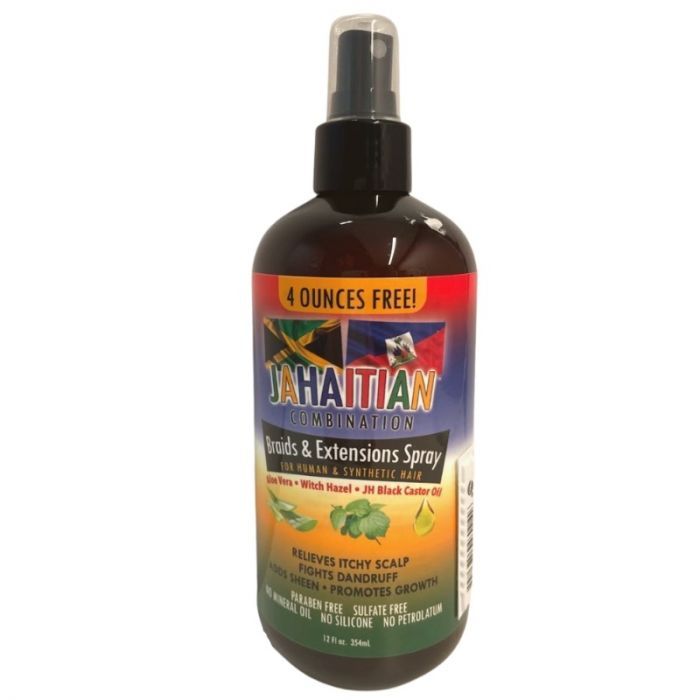 Jahaitian Combination Braids & Extension Spray for Human & synthetic hair-354ml/12 fl.oz