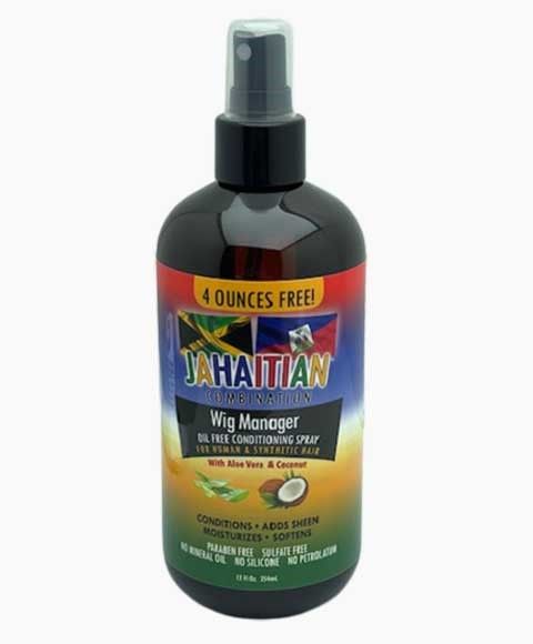 Jahaitian Combination Wig Manager for Human & synthetic hair with Aloa Vera & Coconut-354ml/12 fl.oz