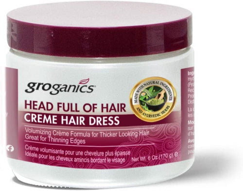 Groganics Head Full Of Hair Cream Hair Dress - 6oz/170 g