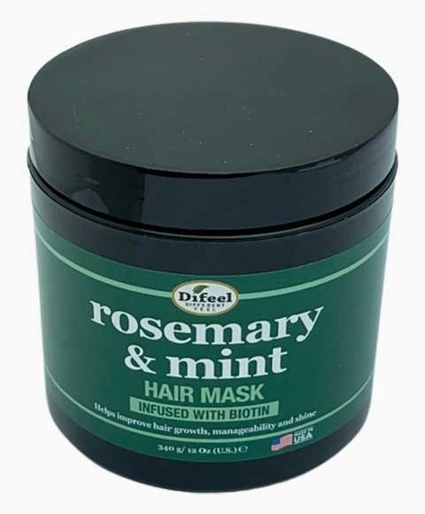 Difeel Rosemary & Mint Hair Mask Infused with Biotin-340 g/12 oz