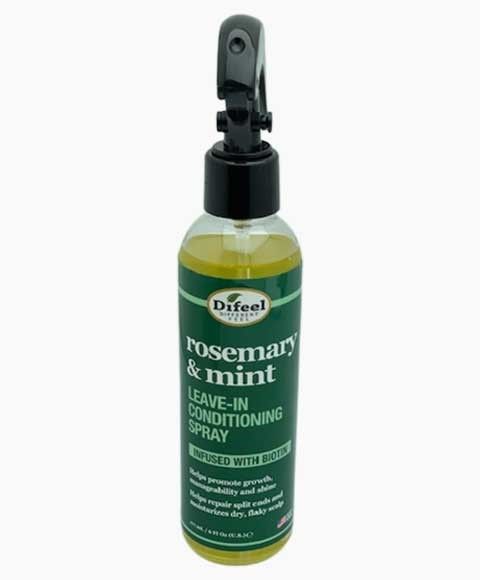 Difeel Rosemary & Mint Hair Leave-in-Conditioning Spray Infused with Biotin-177 ml/6 fl. oz