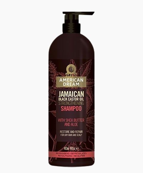 American Dream Jamaican Black Castor Oil Strengthening Shampoo With Shea Butter & Aloe-443 ml