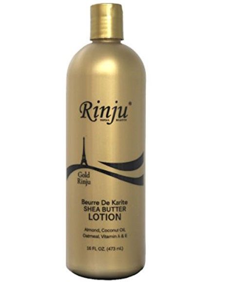 Rinju Beurre De Karite  Shea Butter Lotion With Almond , Coconut Oil ,Vitamin A & E-16 0Z