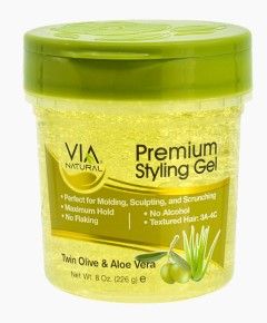 VIA Naturals Premium Styling Gel Twin Olive & Aloe Vera-266 G/8 OZ