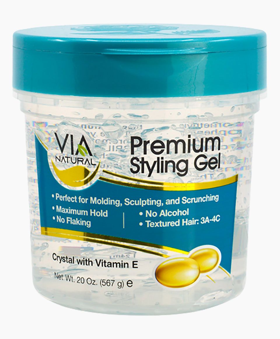 VIA Naturals Premium Styling Gel Crystal With Vitamin E-567 G/20 OZ