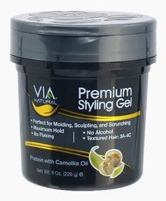 VIA Naturals Premium Styling Gel Protein With Camellia Oil-227 G/8 OZ