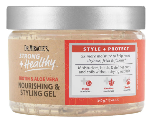Dr. Miracle's Biotin & Aloe Vera Nourishing & Styling Gel 340g/ 12oz.