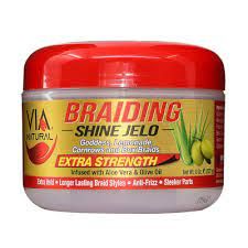 Via Natural Braiding Shine Jelo Extra Strength 8oz.