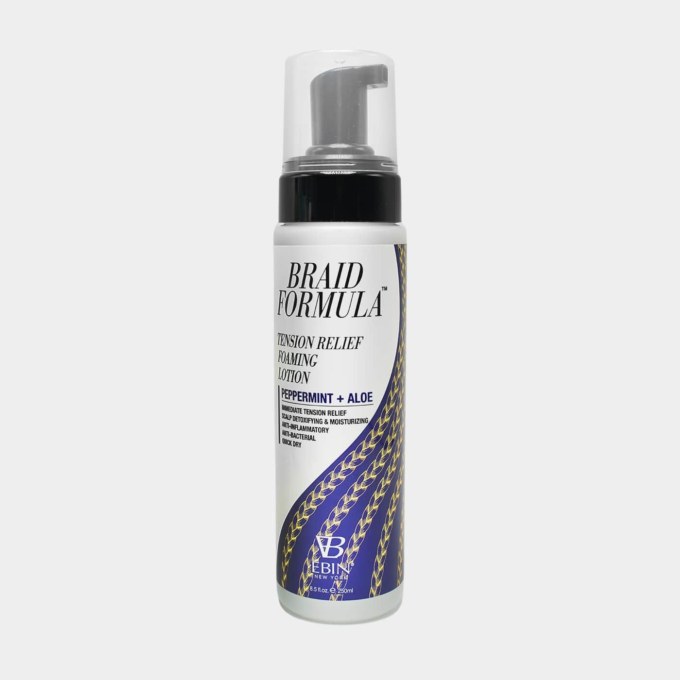 Ebin Braid Formula Tension Relief Foaming Lotion Peppermint + Aloe 8.5oz.