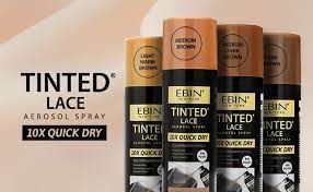 EBIN Tinted Lace Aerosol Spray 10x Quick Drying - 100ml/3.38oz