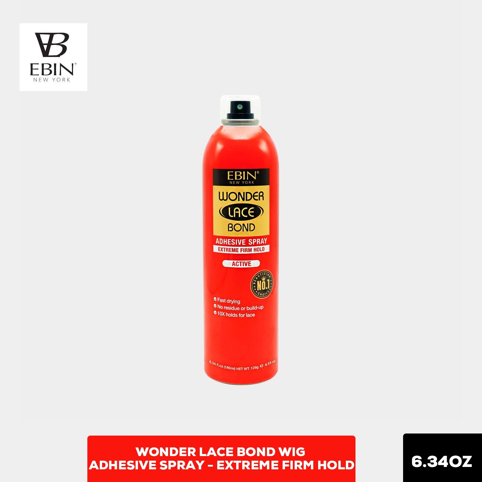 EBIN Wonder lace Bond Adhesive Spray -Extreme mega hold Active 180 ml/6.08 fl.oz