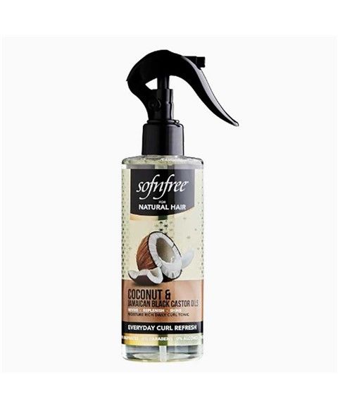 Sof N Free Coconut & Jamaican Black Castor oil Curl Refresher -240ml/8.12 fl.oz