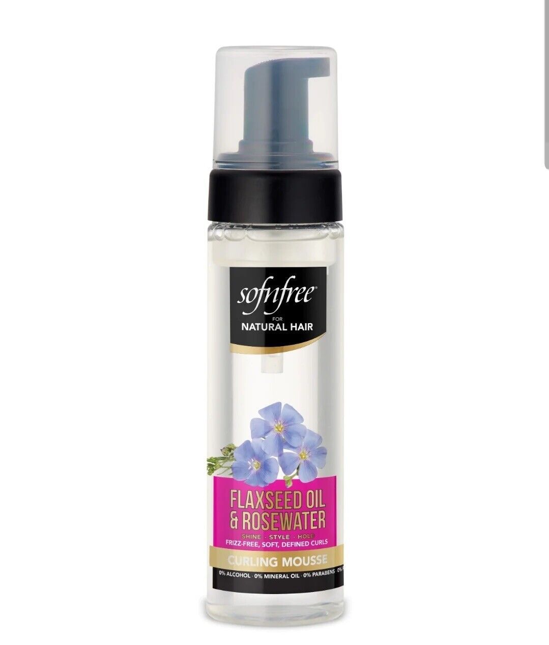 Sof N Free Flexseed Oil & Rosewater Curling Mousse -200ml/6.76 fl.oz