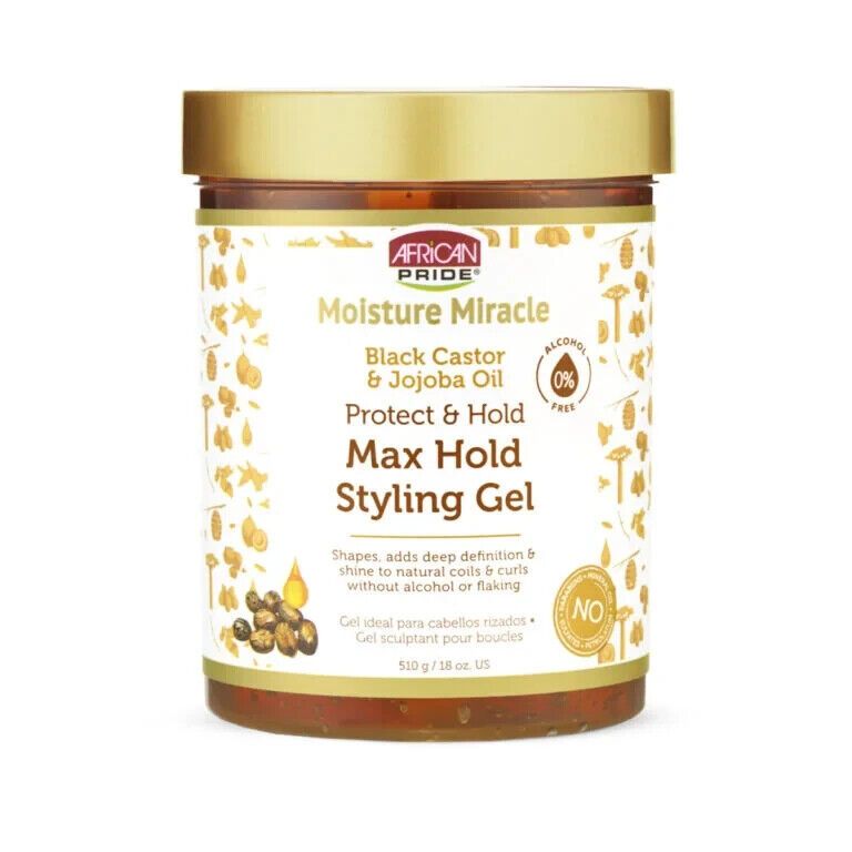 African Pride Moisture Miracle Protect & Hold Max Hold Styling Gel -510g/18oz