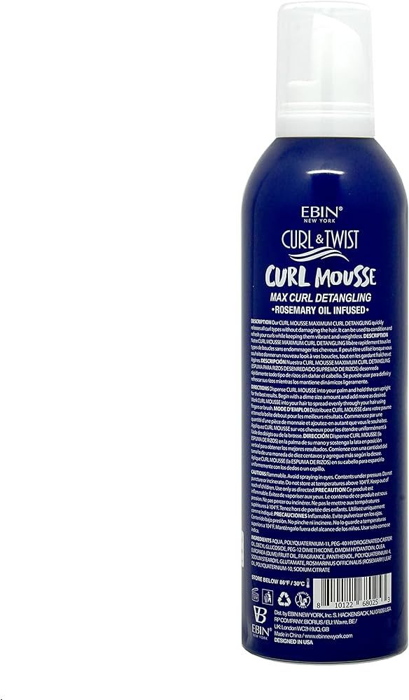 EBIN Curl & Twist Max Curl Detangling Mousse-354ml/12.49 fl.oz