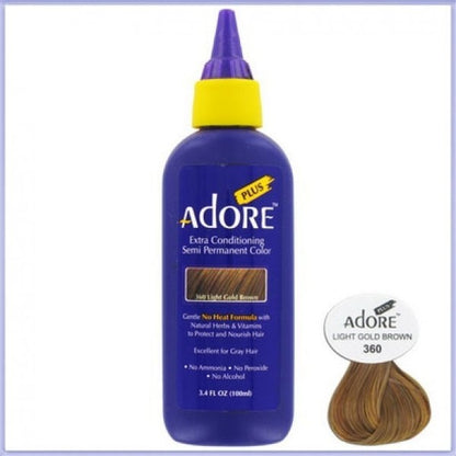 Adore Plus - Semi Permanent Hair Colour Dye 3.4oz/100ml
