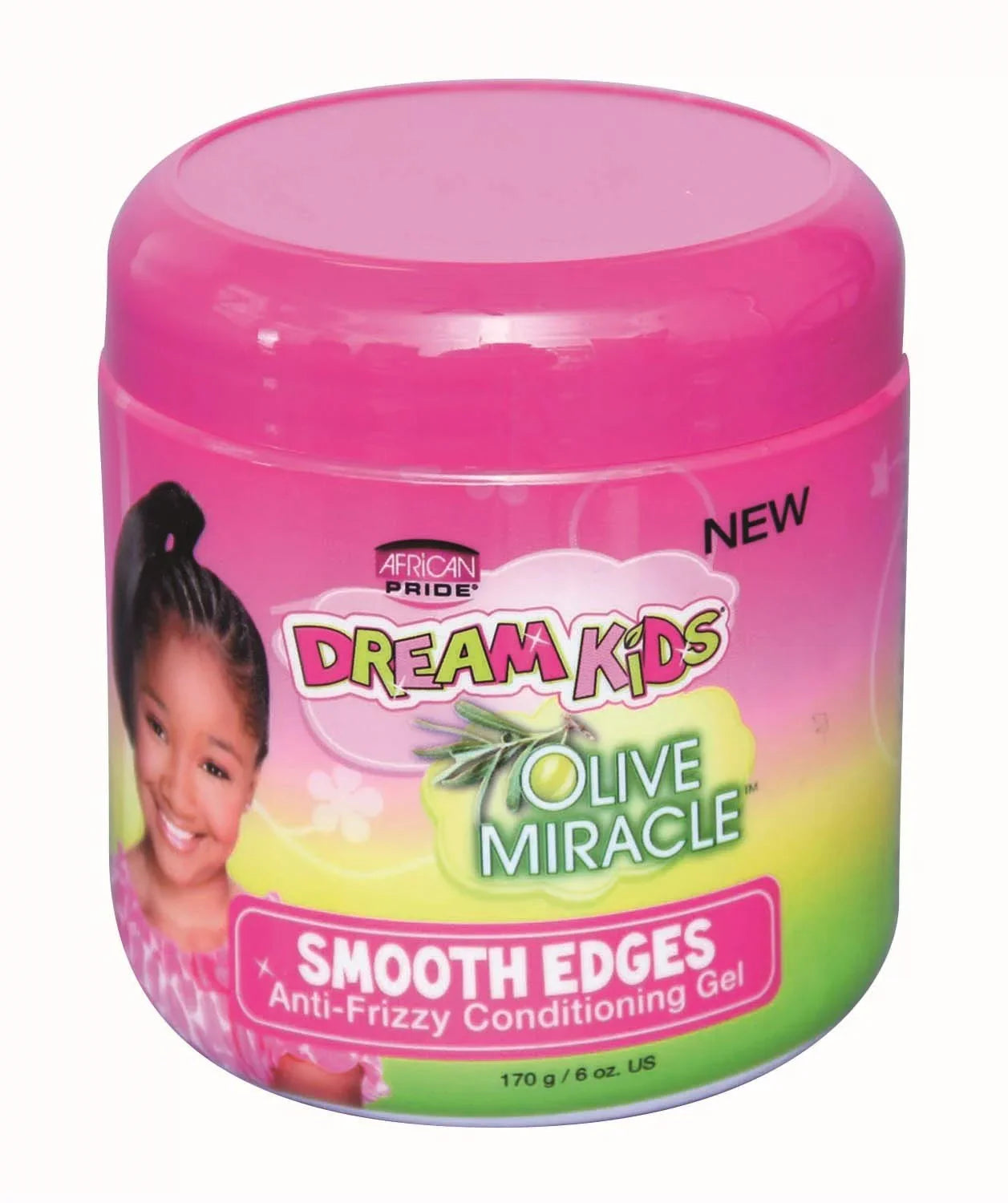 African Pride  Dream Kids Olive Miracle Smooth Edges  Anti-Frizzy Conditioning Gel 170G/6OZ