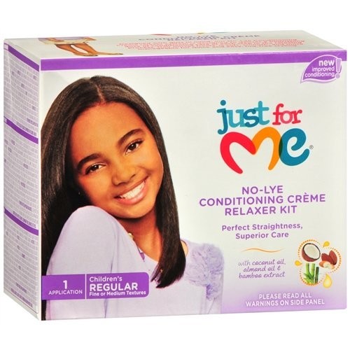JUST FOR ME NO-LYE CONDITIONING CREME RELAXER KIT REGULAR FORMULA - 1 APPLICATION