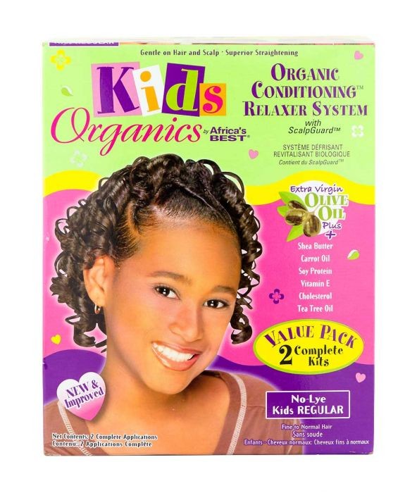 KIDS ORGANICS BY AFRICA'S BEST ORGANIC CONDITIONING RELAXER SYSTEM NO-LYE KIDS - 2 APPLICATIONS