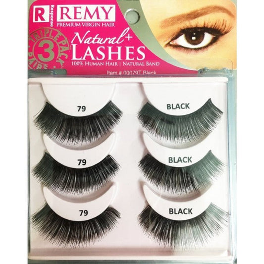 Remy Premium Virgin Hair Natural+ Lashes 3 PACK